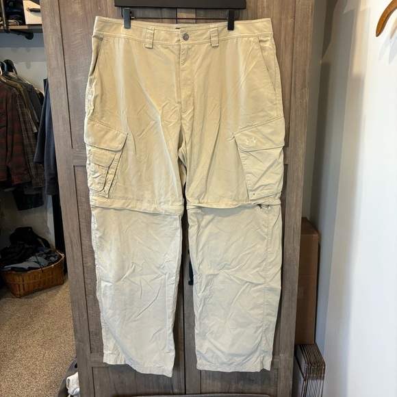 Under Armour Pants Mens 38x32 Nylon Ripstop Cargo Convertible Zip Off‎ Tactical - Picture 1 of 12
